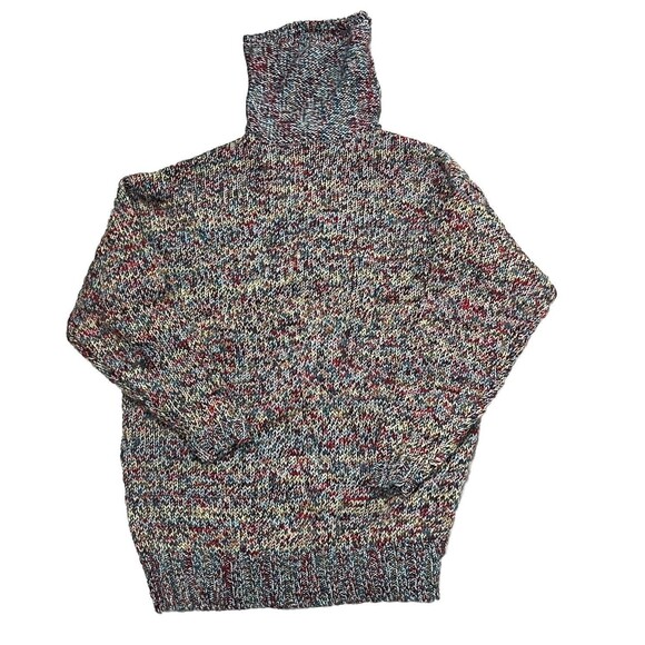 Express Sweater Vintage 90s Oversize Wool Alpaca Wide Turtleneck Women XS Boho‎ - Picture 1 of 3